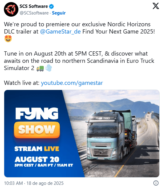 Anúncio Euro Truck Simulator
